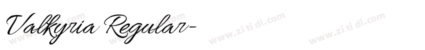 Valkyria Regular字体转换